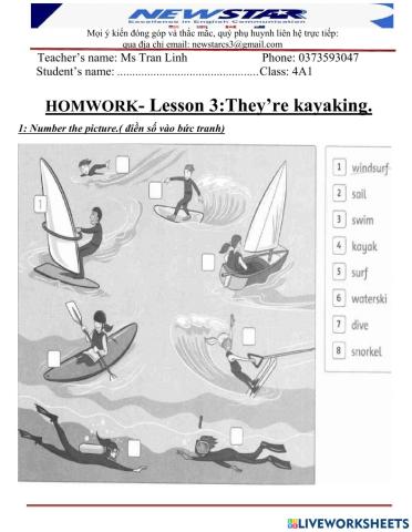 4A1 BTVN They're kayaking