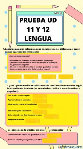 Ud 11 y 12 lengua 6º