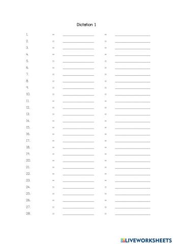 Dictation 1