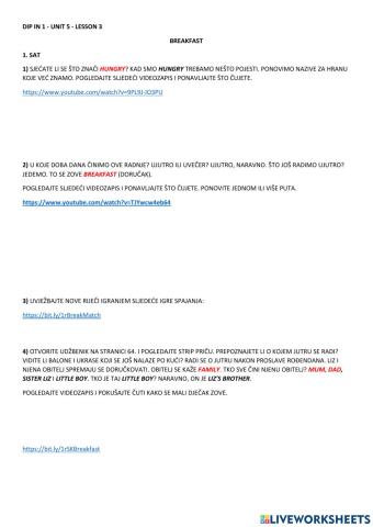 Breakfast (U5L3)