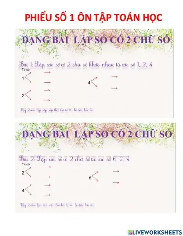 Phiếu bài tập toán