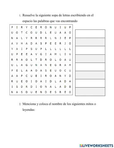 Mitos y leyendas 4°