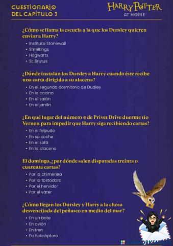 Harry Potter y la piedra filosofal -  Cap. 3