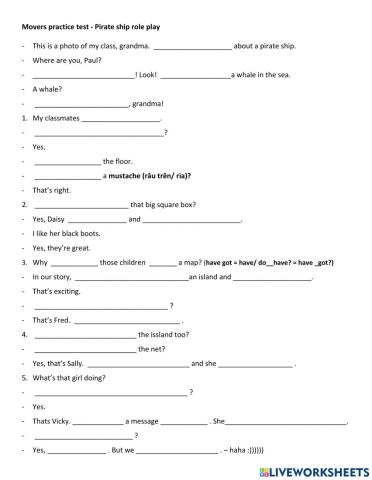 Movers practice test book 3