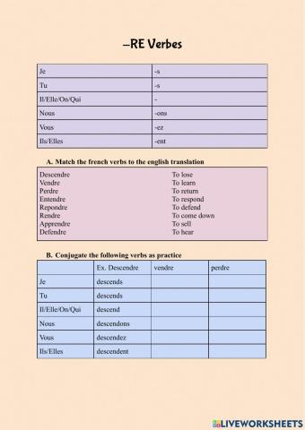 -re verbs