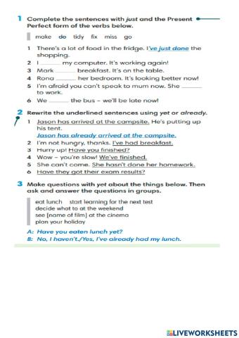 WW2 u9 Present Perfect