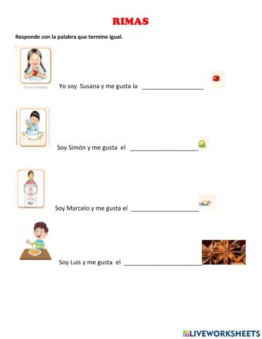 Rimas con nombres