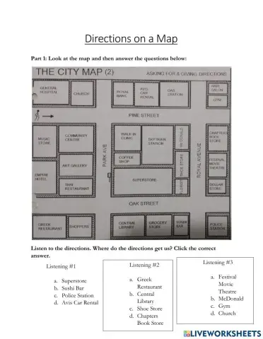 Directions on a Map LII L4