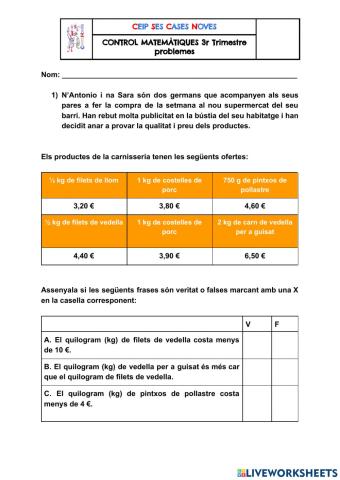 Control problemes 3r trimestre