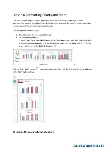 Lesson 6 Formatting Charts and More