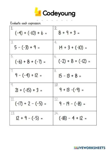 An Introduction to Subtraction of Integers Application