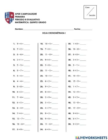 H cronometrada UIII I