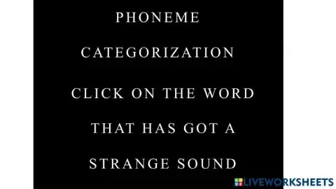 Phoneme categorization