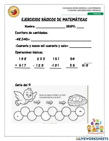 Escritura de cantidades con milares
