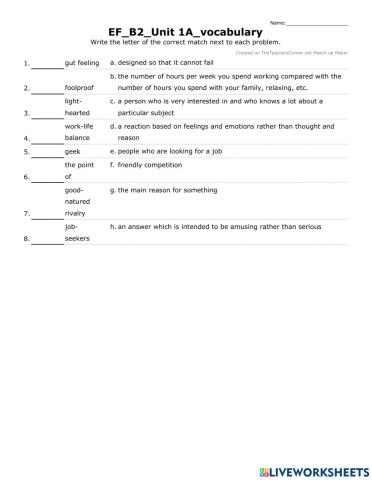 EF-B2-Unit 1A-vocabulary