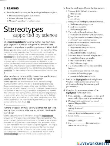 Men and women stereotypes - NEF 3B
