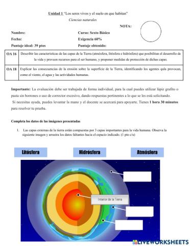 Evaluación unidad I