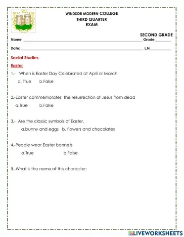 Social studies quarterluy exam
