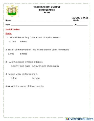 Social studies quarterluy exam