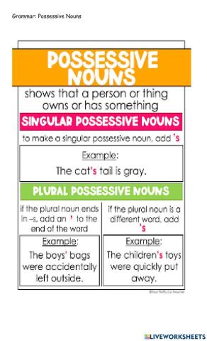 Possessive Nouns