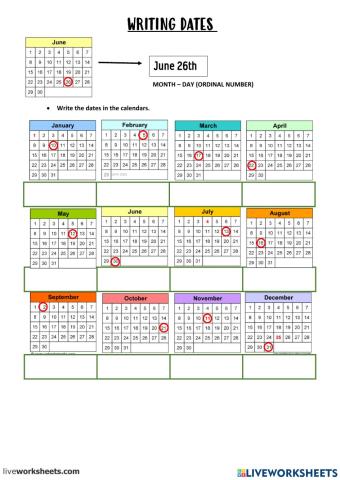 Writing dates