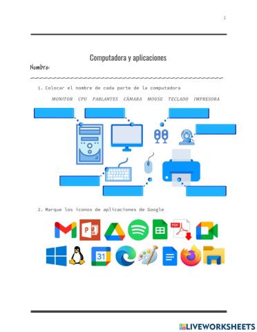 Computadora y aplicaciones