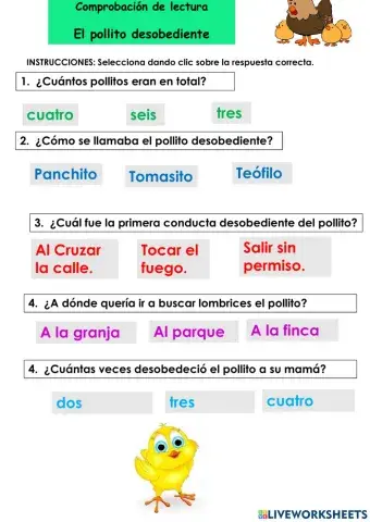 El pollito desobediente