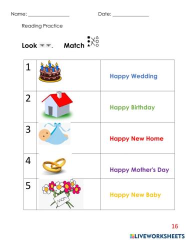 Greeting Cards: Matching 2