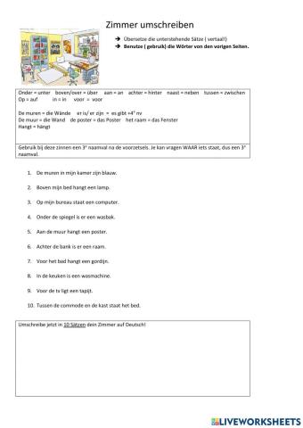 Zimmer umschreiben
