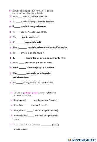 Devoir, module 3 leçon2 P6