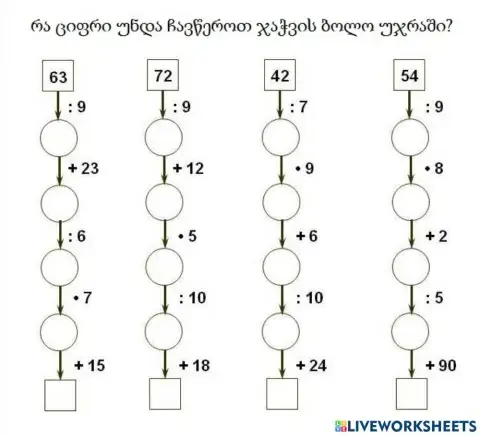 Რა ციფრი უნდა ჩავწეროთ ჯაჭვის ბოლო უჯრაში