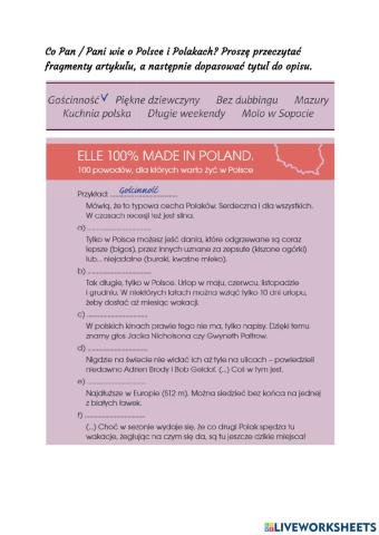 Co Pan - Pani wie o Polsce i Polakach?