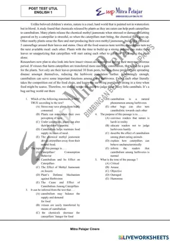 Post test utul english 1