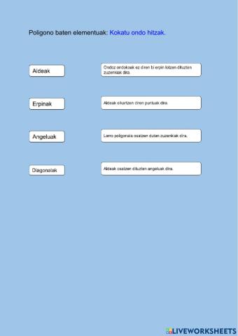 Poligono baten elementuak