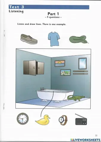 Starters - Tesst 3 - Book 1 - Listening