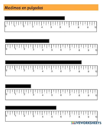 Medimos en cuartos de pulgada