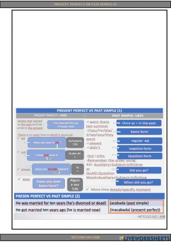 Present perfect or past simple (2)