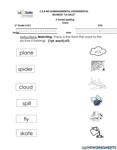 Spelling Exam II Partial