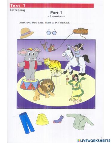 Starters - Test 1 - book 2 - Listening