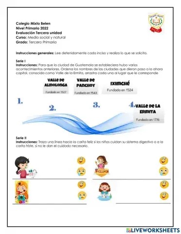 Evaluación de tercer bimestre