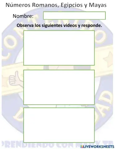 Numeración egipcia, romana y maya