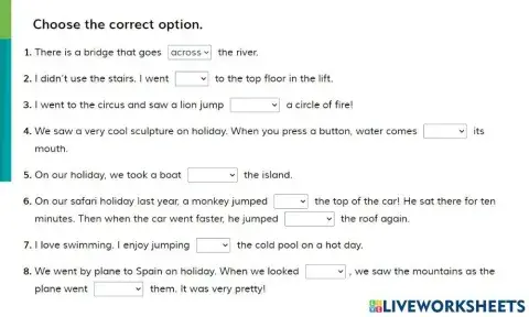 Prepositions of movement 2