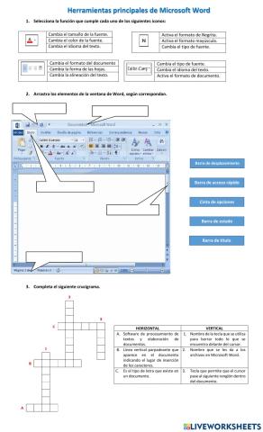 Herramientas principales de word