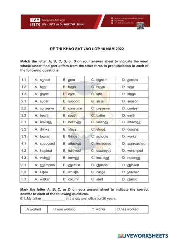 Tổng hợp 25 chủ điểm ngữ pháp tiếng Anh thi vào lớp 10