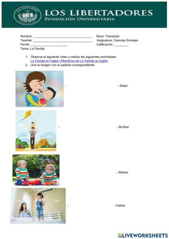 La familia en ingles