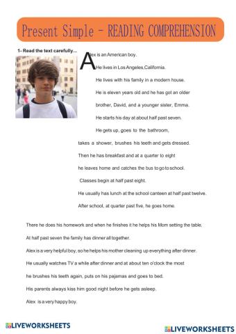 Speaking - Present simple