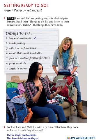 Present Perfect audio