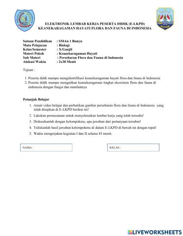 Persebaran flora dan fauna