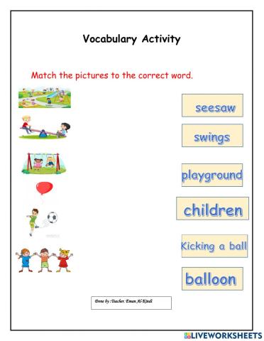 Vocabulary Activity