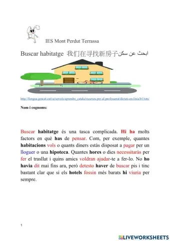 Buscar habitatge  amb text